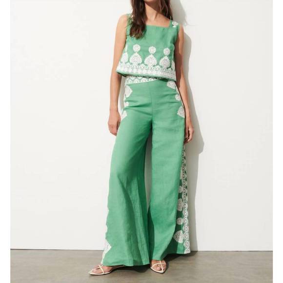 NEW FIGUE isabelle top in apple green